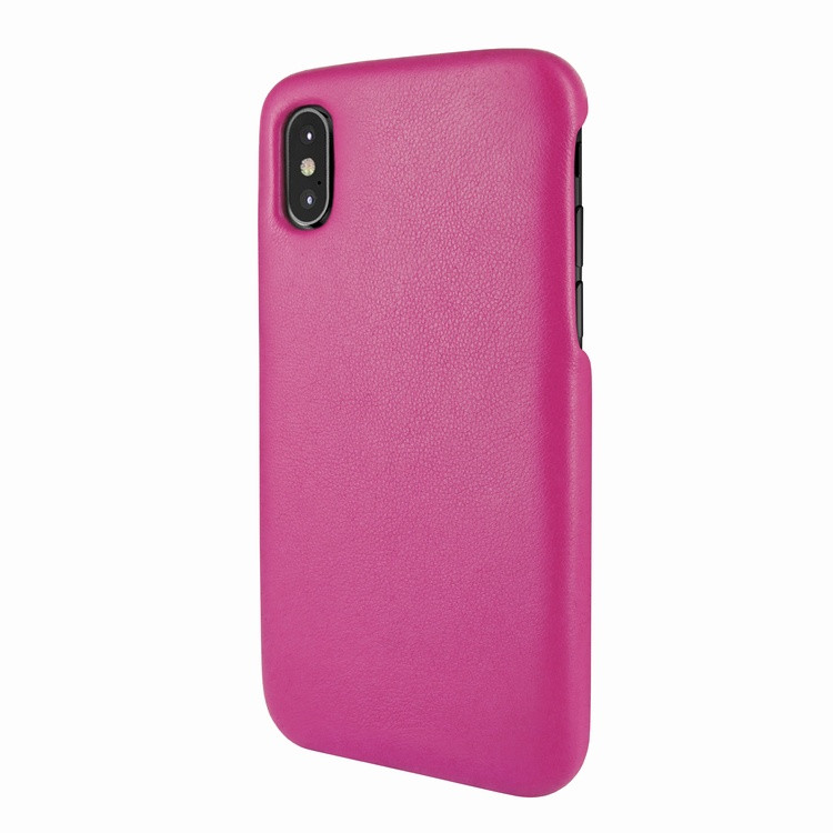 Piel Frama iPhone X / Xs FramaSlimGrip Leather Case - Fuchsia