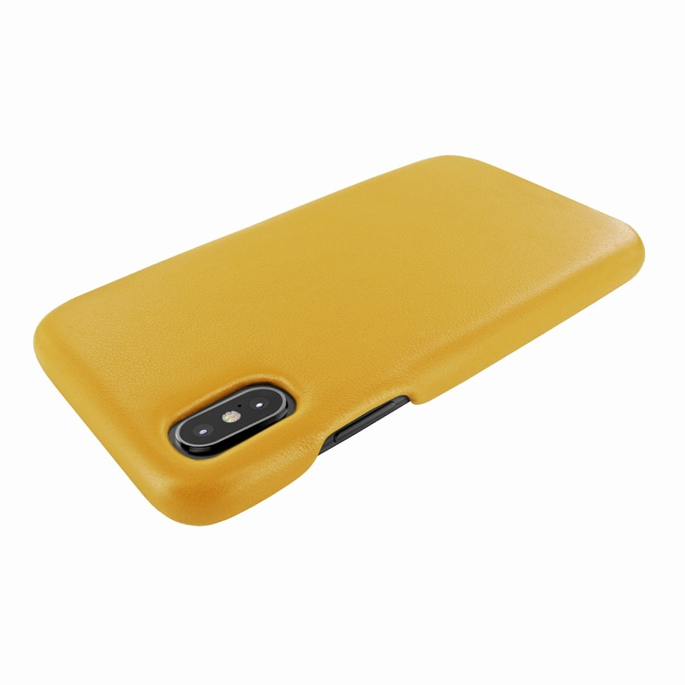 Piel Frama iPhone X / Xs FramaSlimGrip Leather Case - Yellow