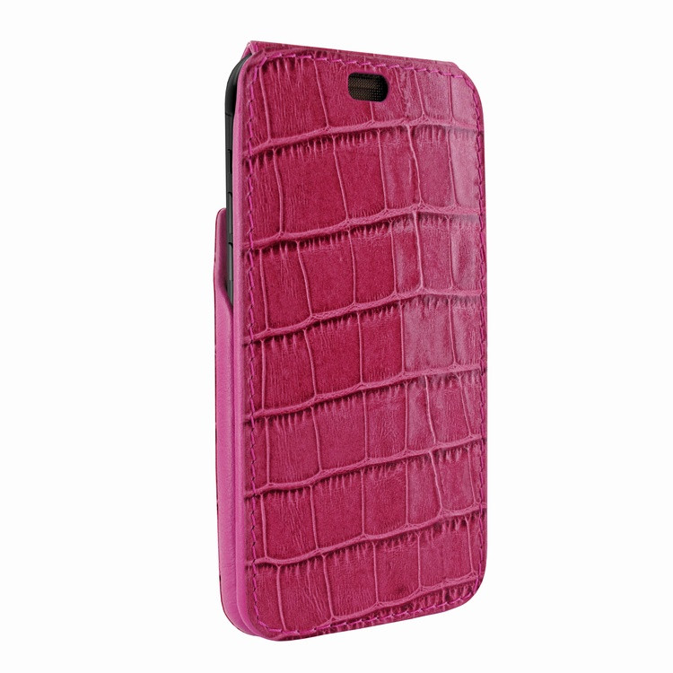 Piel Frama iPhone X / Xs iMagnum Leather Case - Fuchsia Cowskin-Crocodile