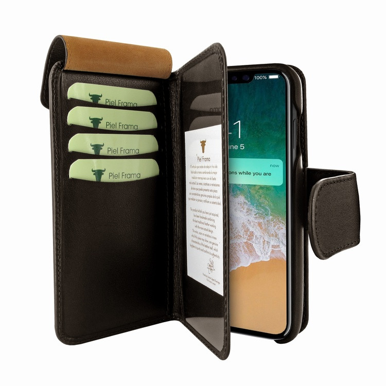 Piel Frama iPhone X / Xs WalletMagnum Leather Case - Brown