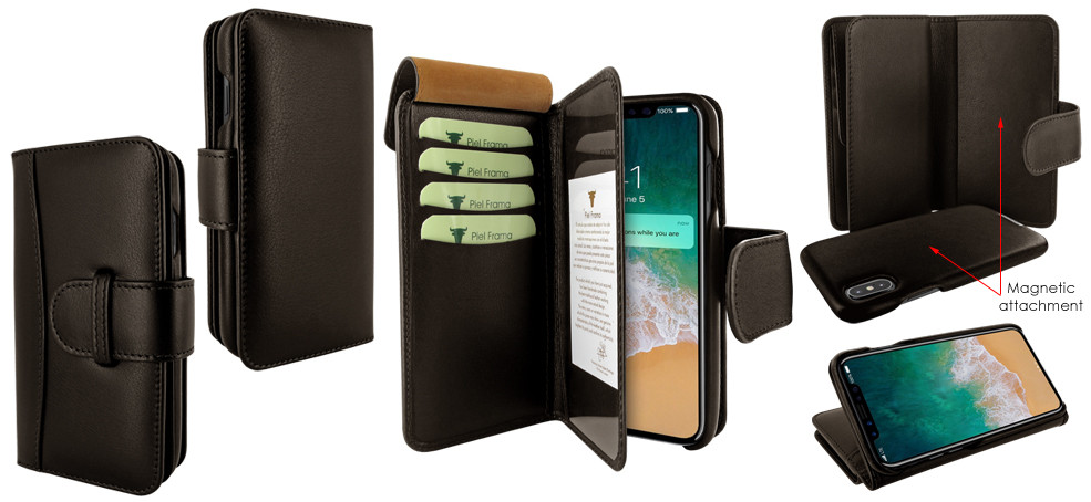 Piel Frama iPhone X / Xs WalletMagnum Leather Case - Brown