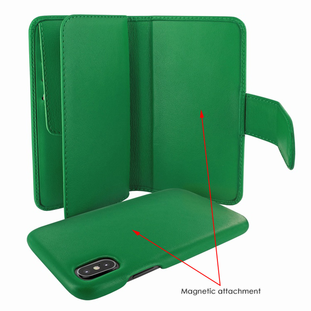 Piel Frama iPhone X / Xs WalletMagnum Leather Case - Green
