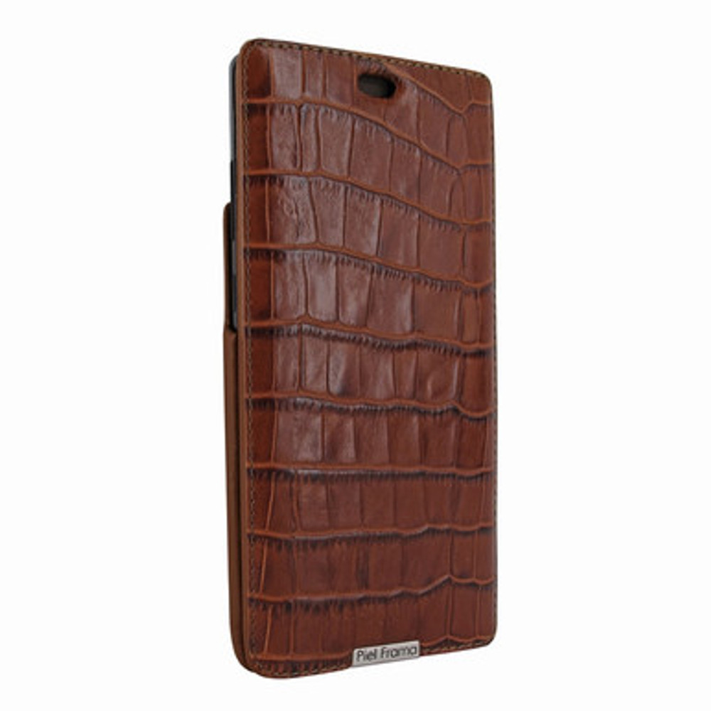 Piel Frama Samsung Galaxy Note 8 iMagnum Leather Case - Brown Cowskin-Crocodile