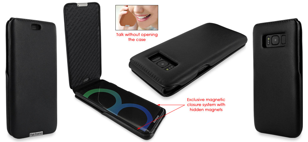 Piel Frama Samsung Galaxy S8 Plus iMagnum Leather Case - Black
