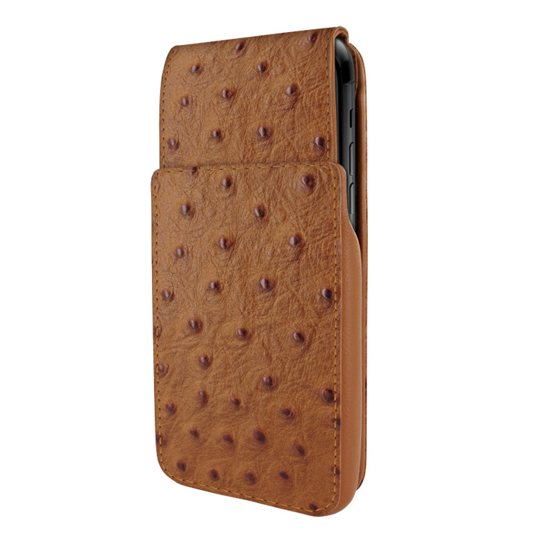 Piel Frama iPhone XR iMagnum Leather Case - Tan Cowskin-Ostrich