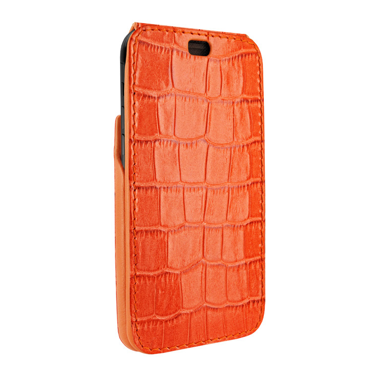 Piel Frama iPhone XR iMagnum Leather Case - Orange Cowskin-Crocodile