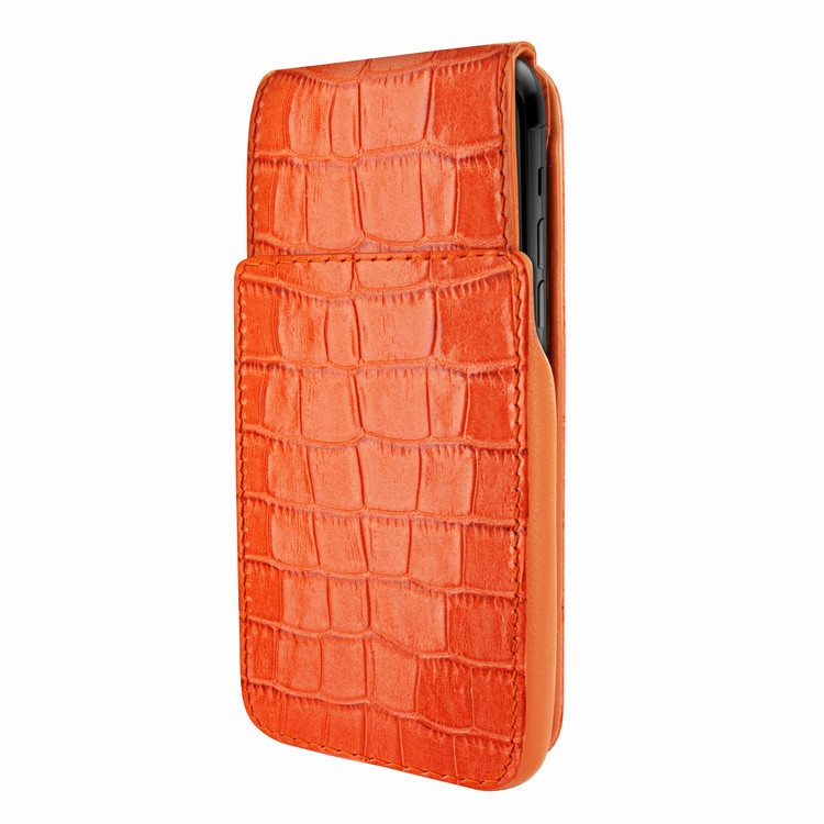 Piel Frama iPhone XR iMagnum Leather Case - Orange Cowskin-Crocodile