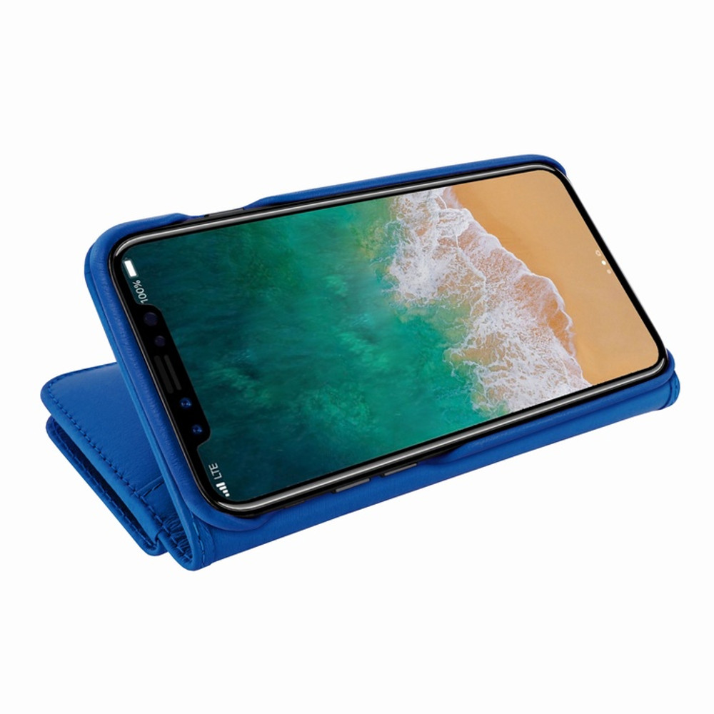 Piel Frama iPhone Xs Max WalletMagnum Leather Case - Blue