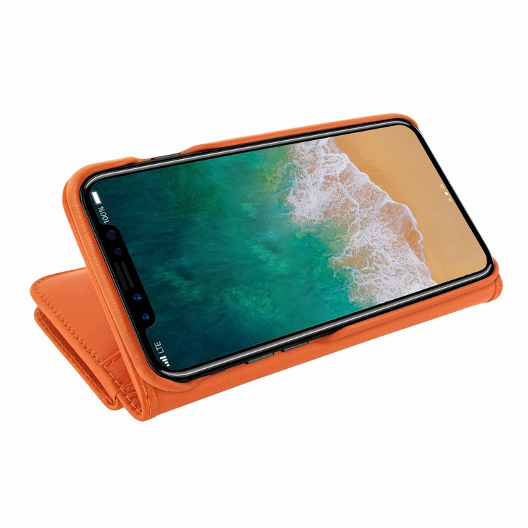 Piel Frama iPhone Xs Max WalletMagnum Leather Case - Orange