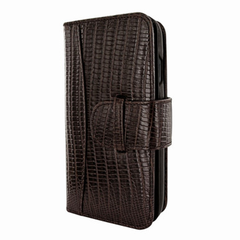 Piel Frama iPhone Xs Max WalletMagnum Leather Case - Brown Cowskin-Lizard