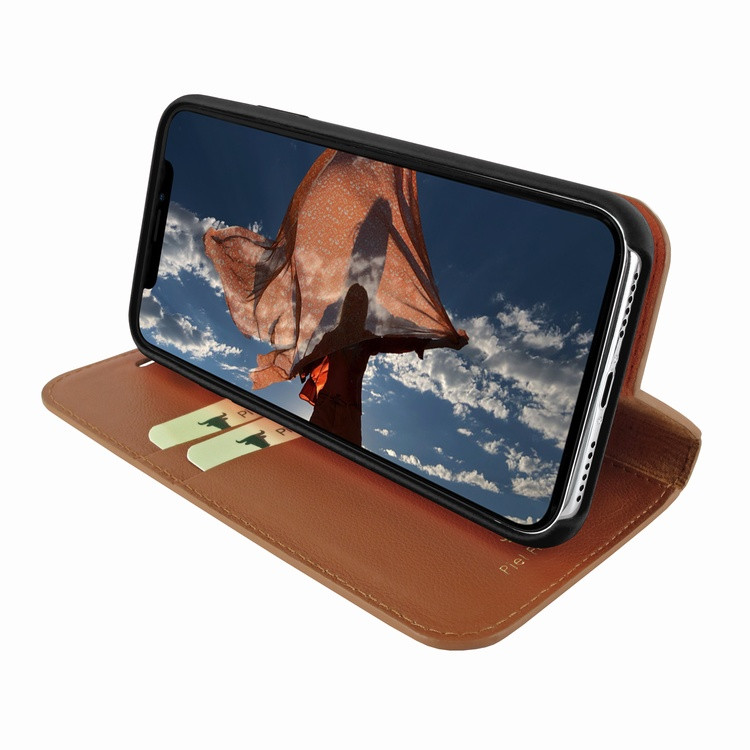 Piel Frama iPhone Xs Max FramaSlimCards Leather Case - Tan iForte