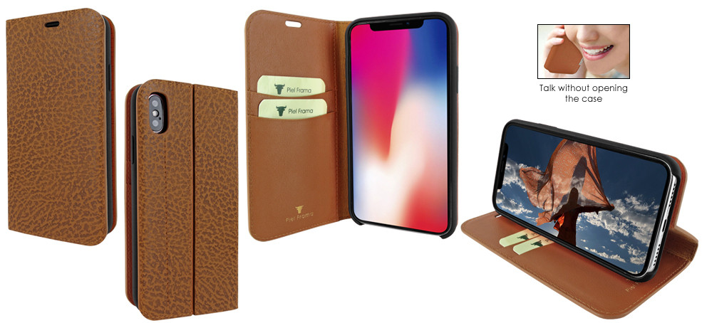 Piel Frama iPhone Xs Max FramaSlimCards Leather Case - Tan iForte