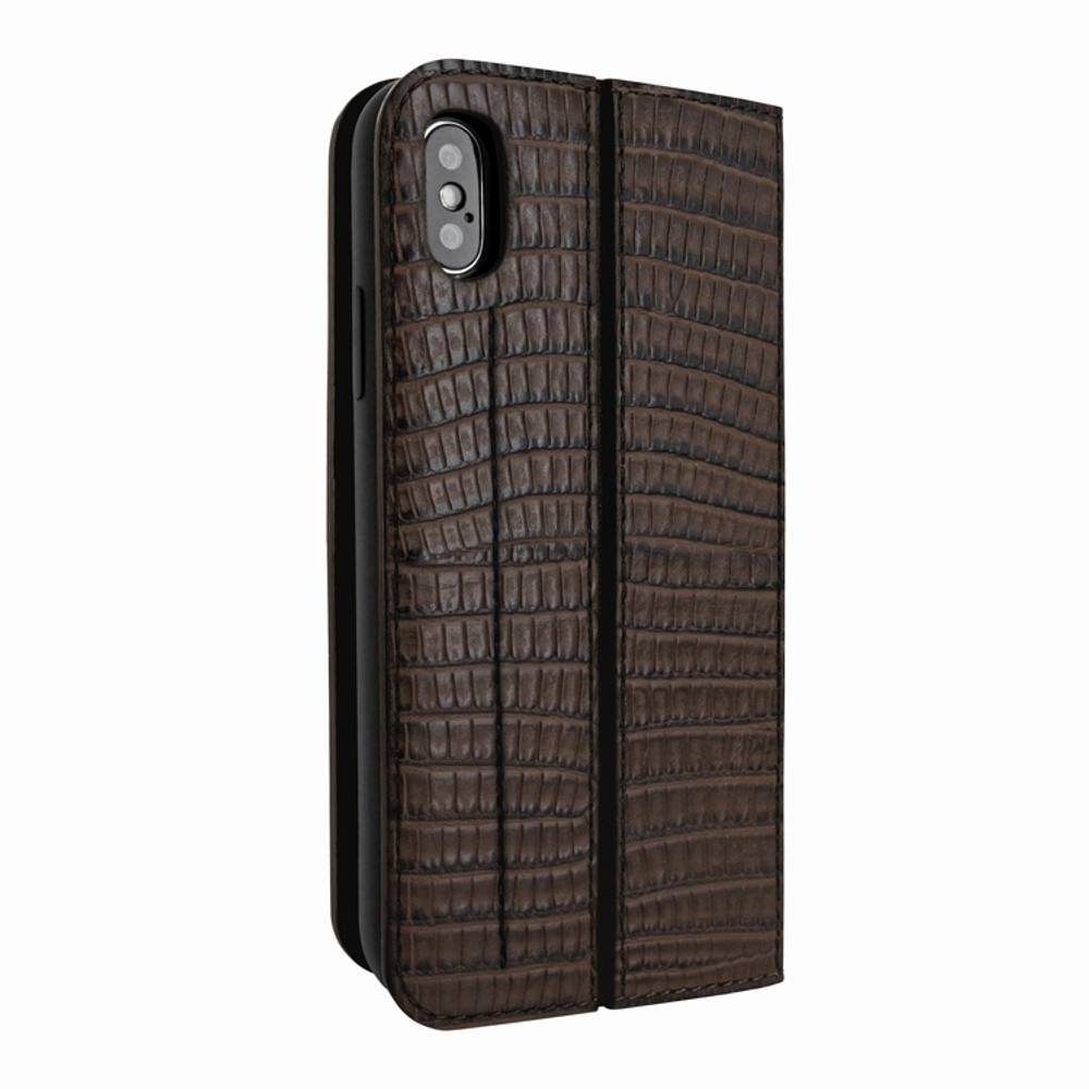 Piel Frama iPhone Xs Max FramaSlimCards Leather Case - Brown Cowskin-Lizard