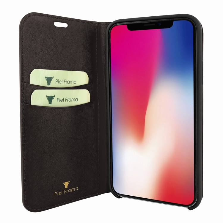 Piel Frama iPhone Xs Max FramaSlimCards Leather Case - Brown Cowskin-Lizard