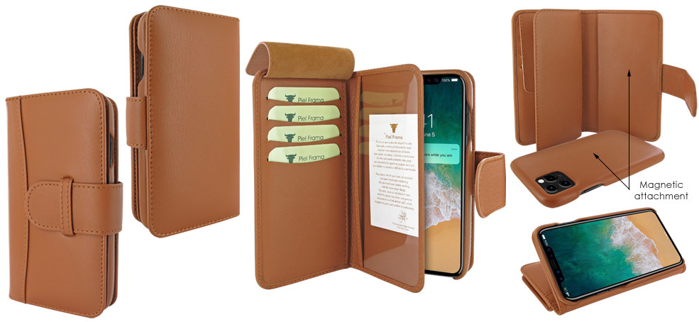 Piel Frama iPhone 11 Pro Max WalletMagnum Leather Case - Tan