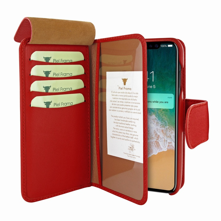 Piel Frama iPhone 11 Pro WalletMagnum Leather Case - Red