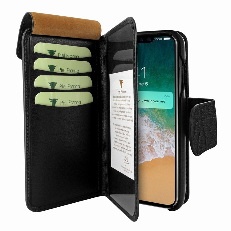 Piel Frama iPhone 11 Pro WalletMagnum Leather Case - Black iForte
