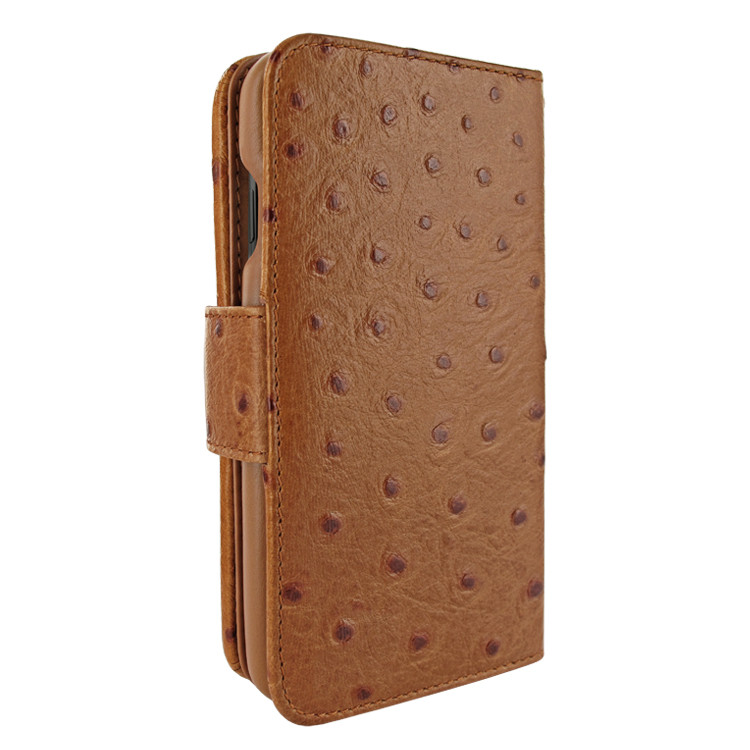Piel Frama iPhone 11 Pro WalletMagnum Leather Case - Tan Cowskin-Ostrich