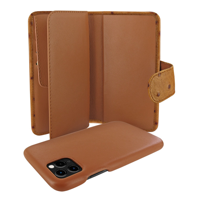 Piel Frama iPhone 11 Pro WalletMagnum Leather Case - Tan Cowskin-Ostrich
