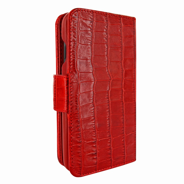 Piel Frama iPhone 11 Pro WalletMagnum Leather Case - Red Cowskin-Crocodile