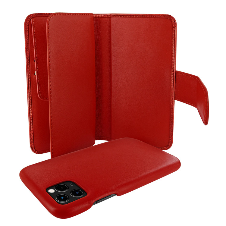 Piel Frama iPhone 11 Pro WalletMagnum Leather Case - Red Cowskin-Crocodile