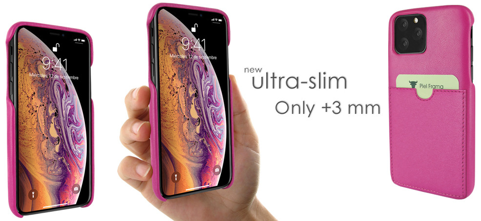 Piel Frama iPhone 11 Pro FramaSlimGrip Leather Case - Fuchsia