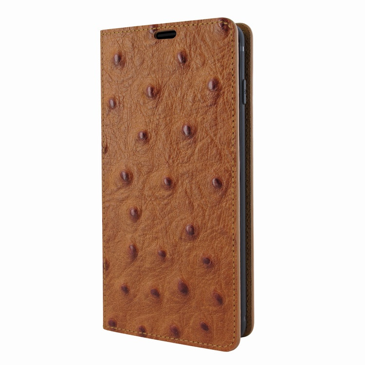 Piel Frama Samsung Galaxy S10e FramaSlimCards Leather Case - Tan Cowskin-Ostrich
