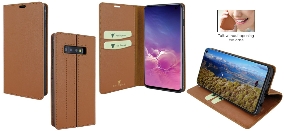 Piel Frama Samsung Galaxy S10 PLUS FramaSlimCards Leather Case - Tan