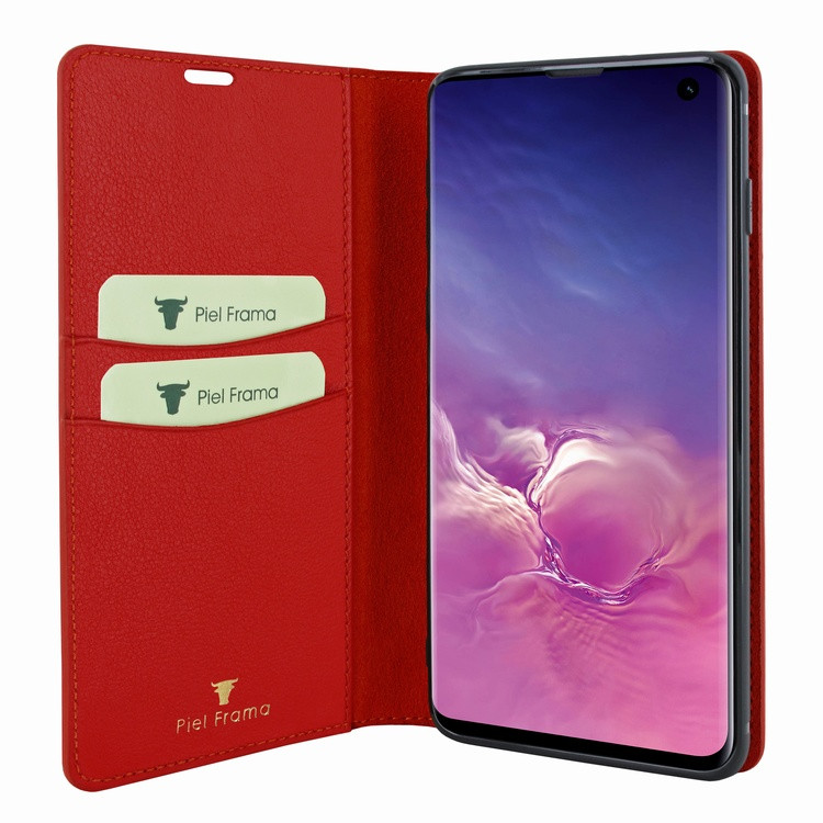 Piel Frama Samsung Galaxy S10 PLUS FramaSlimCards Leather Case - Red