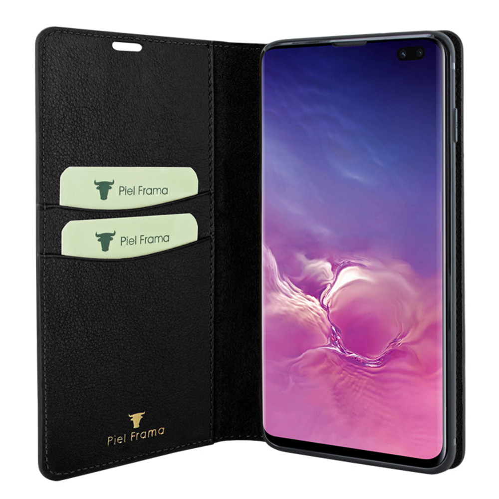 Piel Frama Samsung Galaxy S10 PLUS FramaSlimCards Leather Case - Black iForte