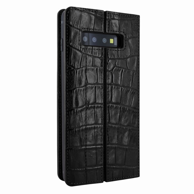 Piel Frama Samsung Galaxy S10 FramaSlimCards Leather Case - Black Cowskin-Crocodile