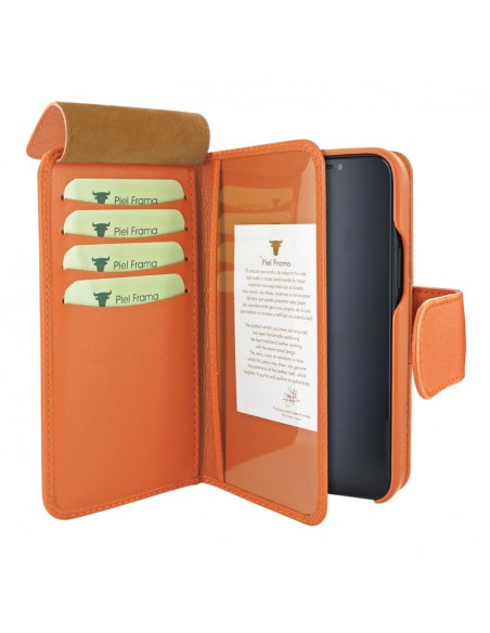 Piel Frama iPhone 13 Pro Max WalletMagnum Leather Case - Orange