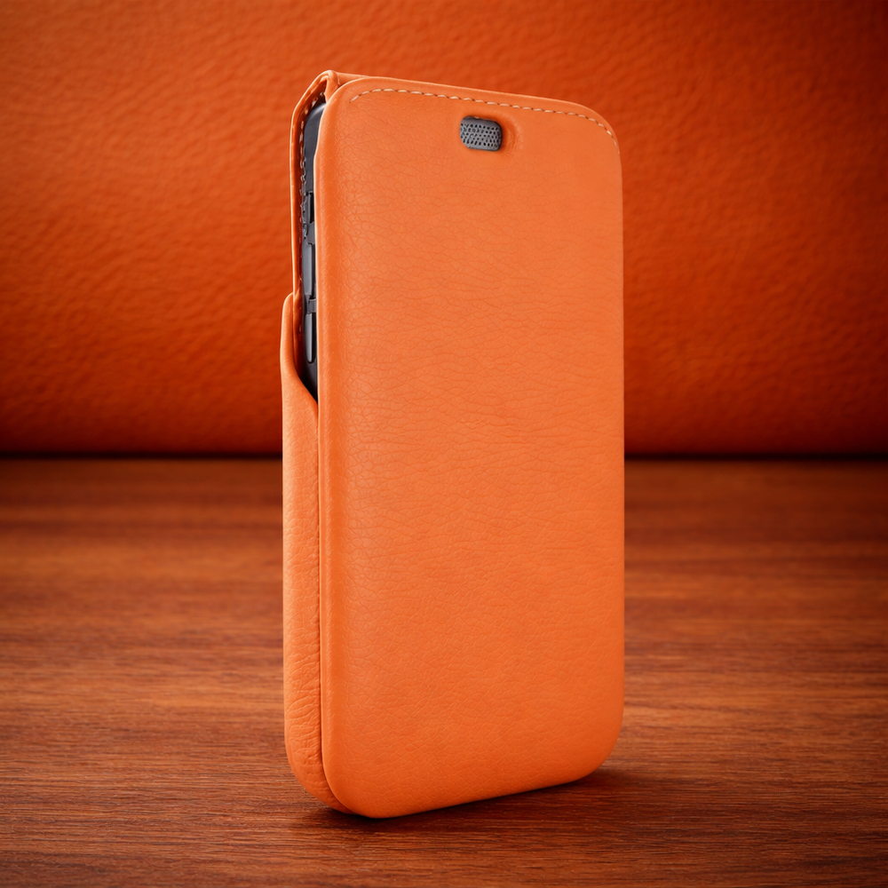 Piel Frama iPhone 13 Pro Max iMagnum Leather Case - Orange
