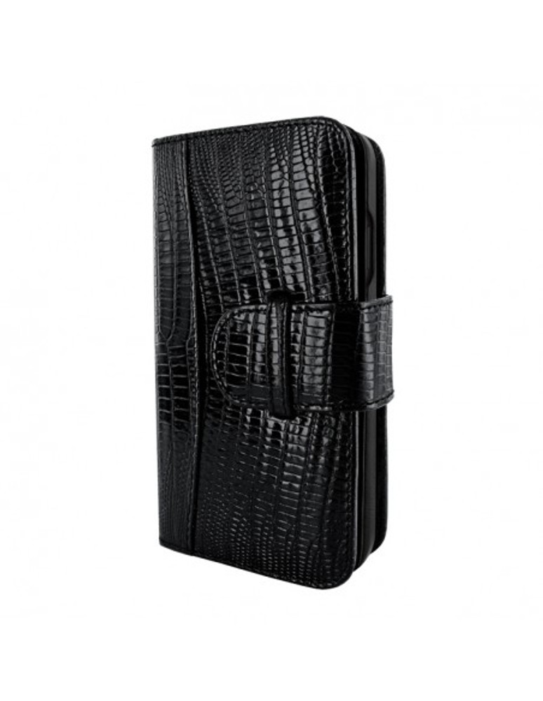 Piel Frama iPhone 13 Pro WalletMagnum Leather Case - Black Lizard