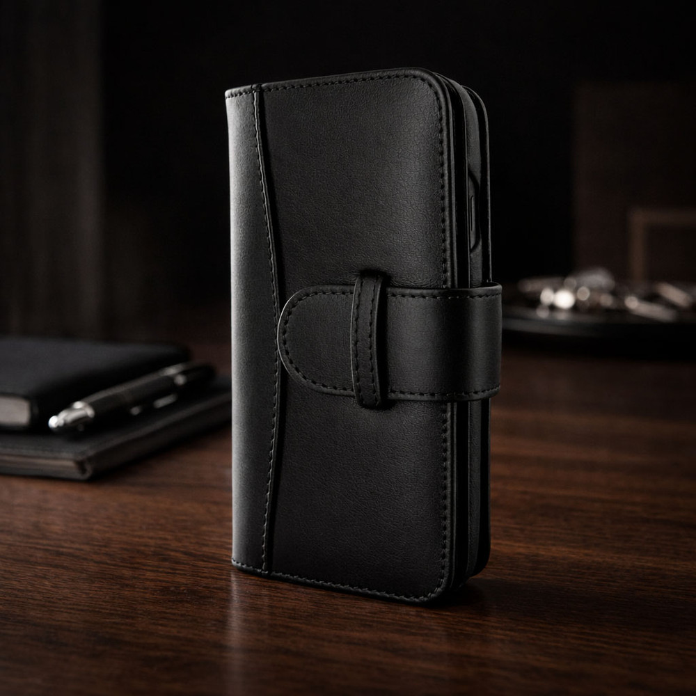 Piel Frama iPhone 13 WalletMagnum Leather Case - Black