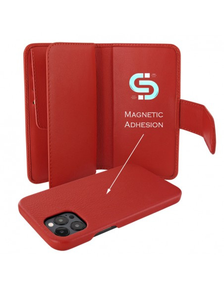 Piel Frama iPhone 13 WalletMagnum Leather Case - Red