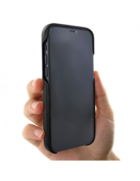 Piel Frama iPhone 13 Luxinlay Leather Case - Black Lizard