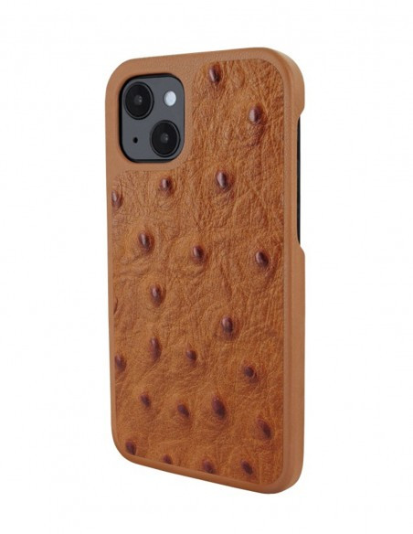 Piel Frama iPhone 13 Luxinlay Leather Case - Tan Ostrich