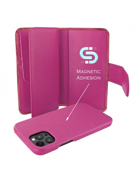 Piel Frama iPhone 12 | 12 Pro WalletMagnum Leather Case - Crocodile Pink