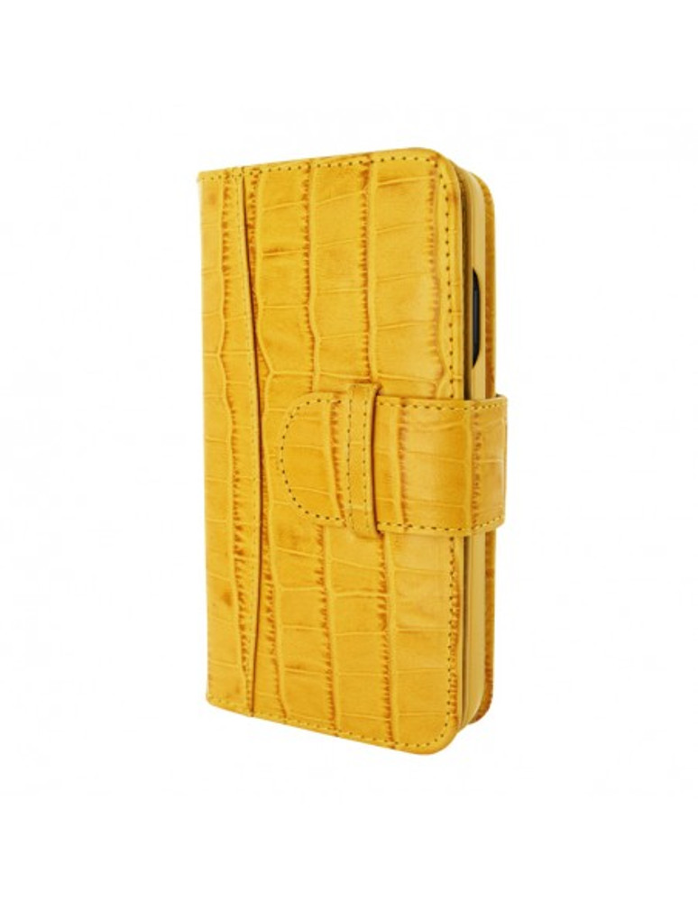 Piel Frama iPhone 12 | 12 Pro WalletMagnum Leather Case - Crocodile Yellow