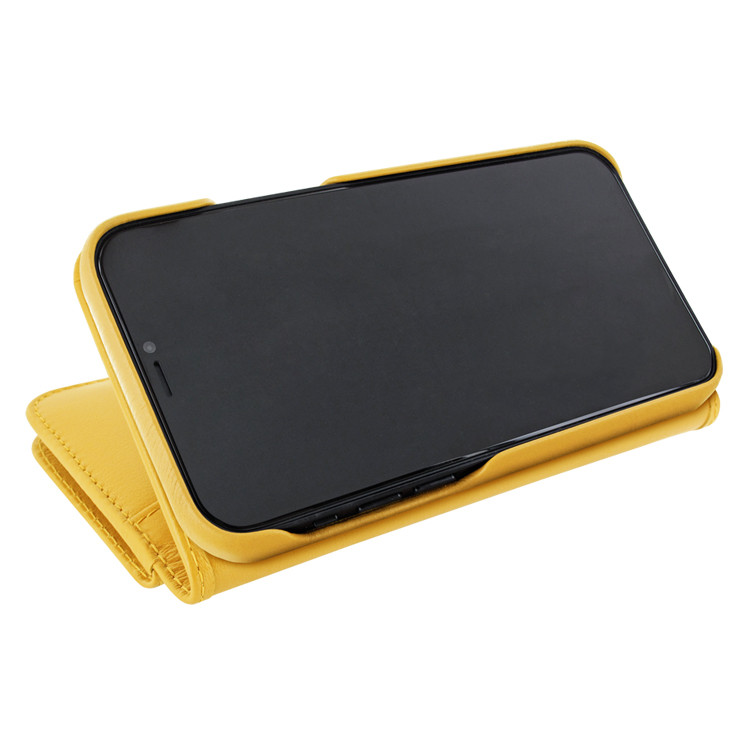 Piel Frama iPhone 12 | 12 Pro WalletMagnum Leather Case - Yellow