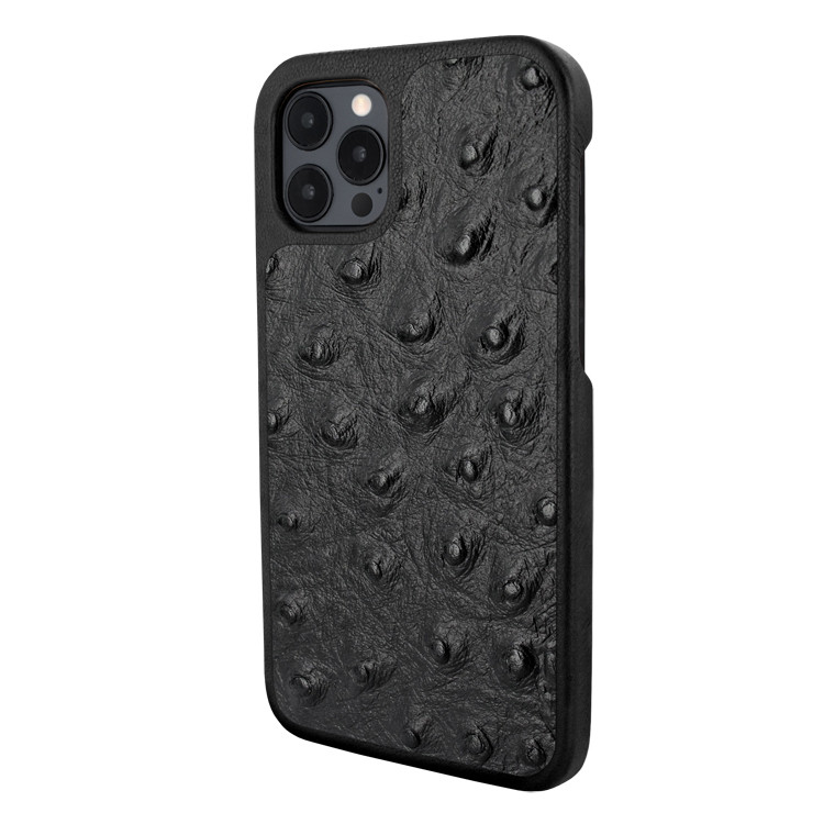Piel Frama iPhone 12 Pro Max FramaSlimGrip Leather Case - Ostrich Black