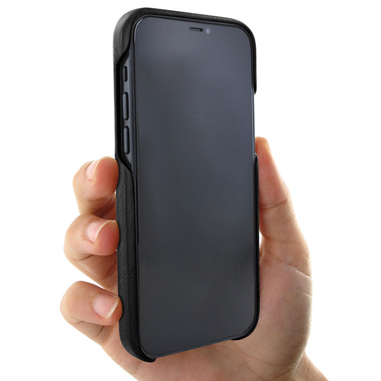 Piel Frama iPhone 12 Pro Max FramaSlimGrip Leather Case - Ostrich Black
