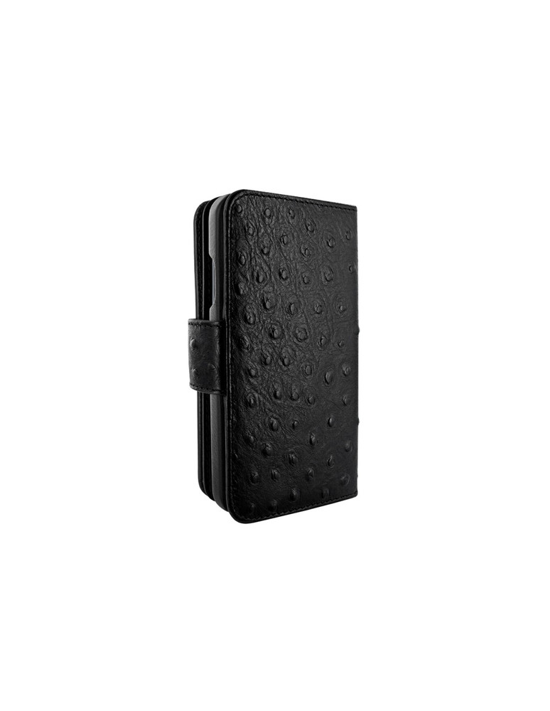 Piel Frama iPhone 12 Pro Max WalletMagnum Leather Case - Ostrich Black