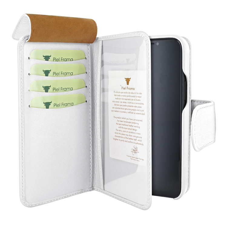 Piel Frama iPhone 12 Pro Max WalletMagnum Leather Case - White