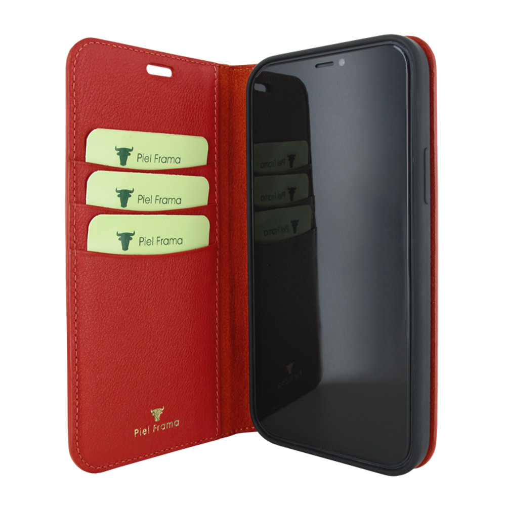 Piel Frama iPhone 12 Pro Max FramaSlimCards Leather Case - Red