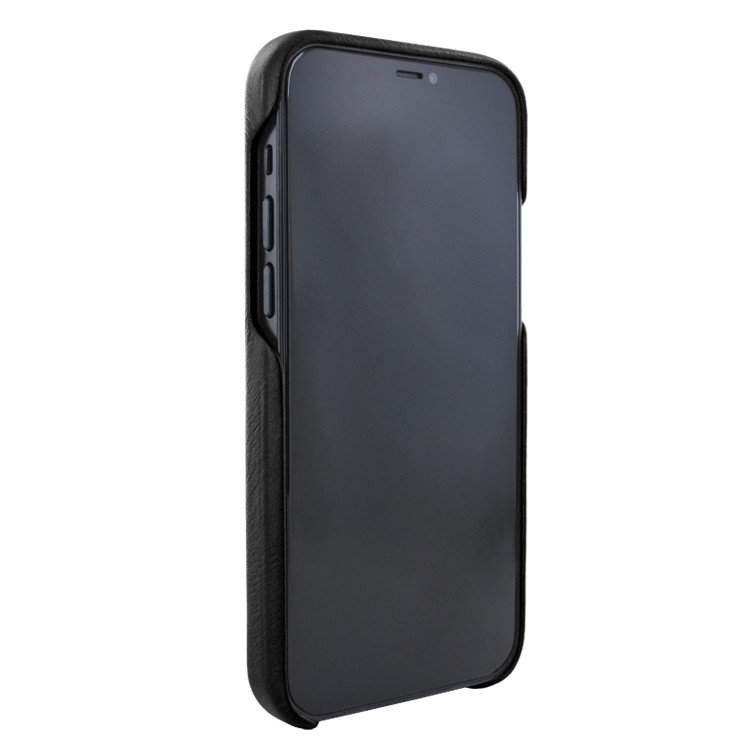 Piel Frama iPhone 12 mini LuxInlay Leather Case - Ostrich Black
