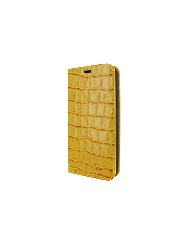 Piel Frama iPhone 12 | 12 Pro FramaSlimCards Leather Case - Yellow Crocodile