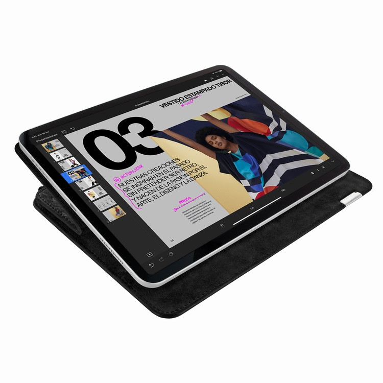 Piel Frama iPad Pro 11 2018 | Air 2020 | Air 2022 | 10.9 2022 FramaSlim Leather Case - Black Ostrich