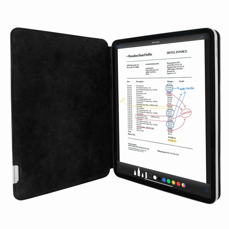 Piel Frama iPad Pro 12.9 2020 | 2021 FramaSlim Leather Case - Black Crocodile